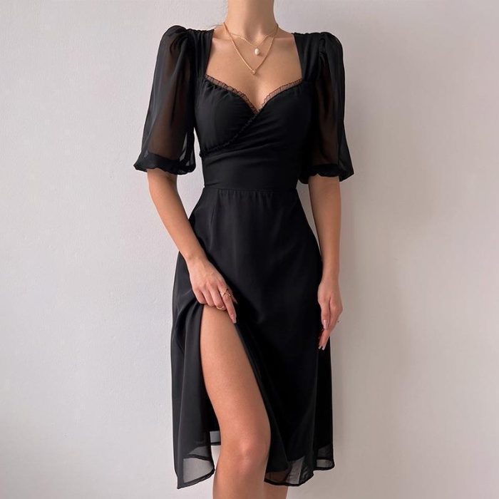 Wolff™ – Robe Longue Femme Élégante Été Confortable avec Manches Bouffées-3