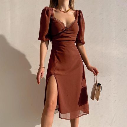 Wolff™ – Robe Longue Femme Élégante Été Confortable avec Manches Bouffées-4