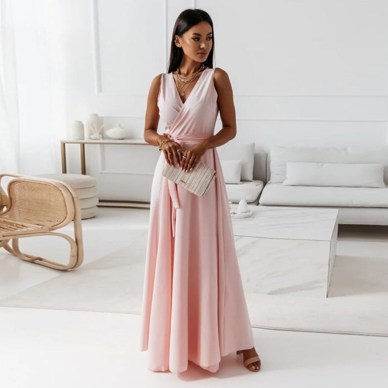 Variant image for Annabelle™ – Robe Longue Femme Élégante Encolure en V Confortable et Polyvalente-1