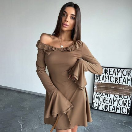 Variant image for Wolff™ – Robe Femme Décolleté Hors Épaule Élégante et Confortable-1