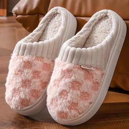 PlaidCozy - Pantoufles Douces Style Carreaux