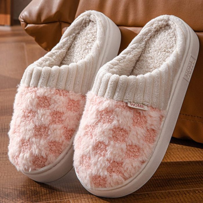 PlaidCozy - Pantoufles Douces Style Carreaux