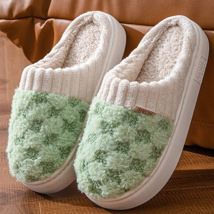 PlaidCozy - Pantoufles Douces Style Carreaux