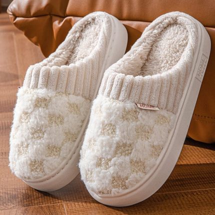 PlaidCozy - Pantoufles Douces Style Carreaux