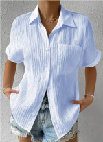 Variant image for ÉléganceUnique™ – Chemisier Femme Ample en Tissu Léger et Confortable-19