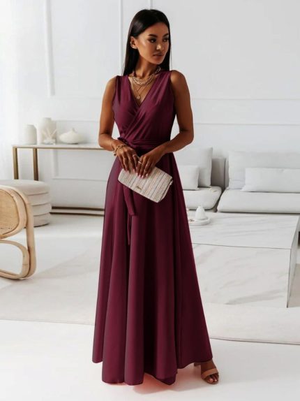 Quiana™ – Robe Femme Longue Col V