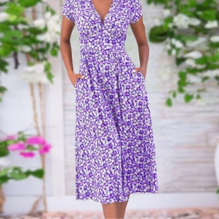 Elvira™ – Robe Fleurie Femme Longue Élégante et Confortable pour Toutes Occasions-2