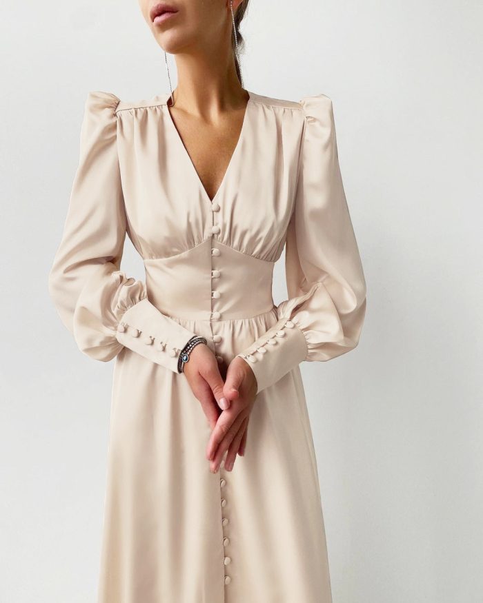 Variant image for Arya™ – Robe Longue Femme Élégante en Satin Polyvalente Pour Toutes Occasions-16