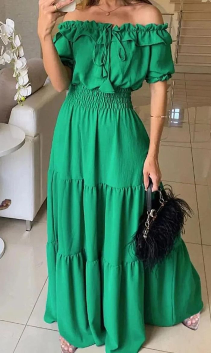 Isabel™ – Robe d'Été Femme Élégante avec Taille Élastique Confortable-3