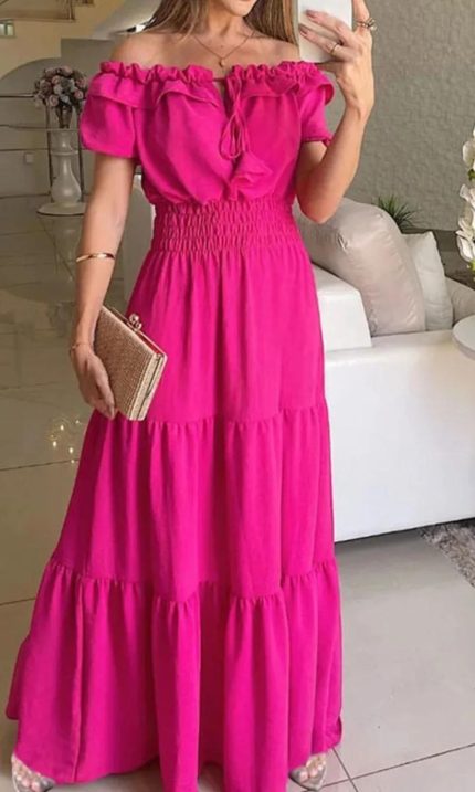 Isabel™ – Robe d'Été Femme Élégante avec Taille Élastique Confortable-1