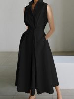 Variant image for Eleanor™ – Robe Femme en Coton Élégante avec Col de Chemise Sophistiqué-11