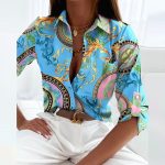 Samara™ – Chemisier Femme Chic Col Rabattu Élégant et Polyvalent