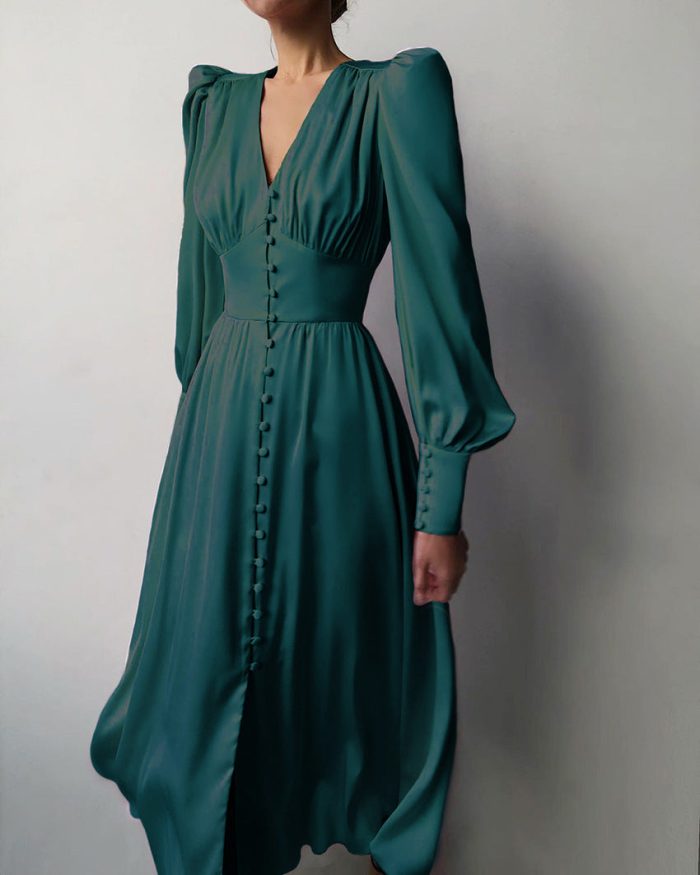 Variant image for Arya™ – Robe Longue Femme Élégante en Satin Polyvalente Pour Toutes Occasions-11