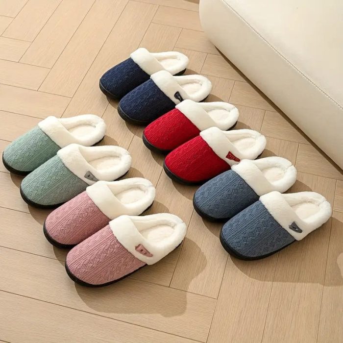 SnugLuxe - Pantoufles doublées en peluche