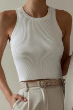 Variant image for Thea™ – Débardeur Femme Côtelé Élégant et Confortable en Tissu Extensible-1