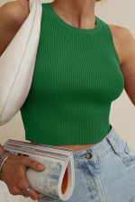 Thea™ – Débardeur Femme Côtelé Élégant et Confortable en Tissu Extensible-4