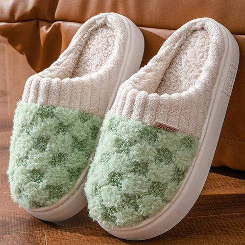 PlaidCozy - Pantoufles Douces Style Carreaux
