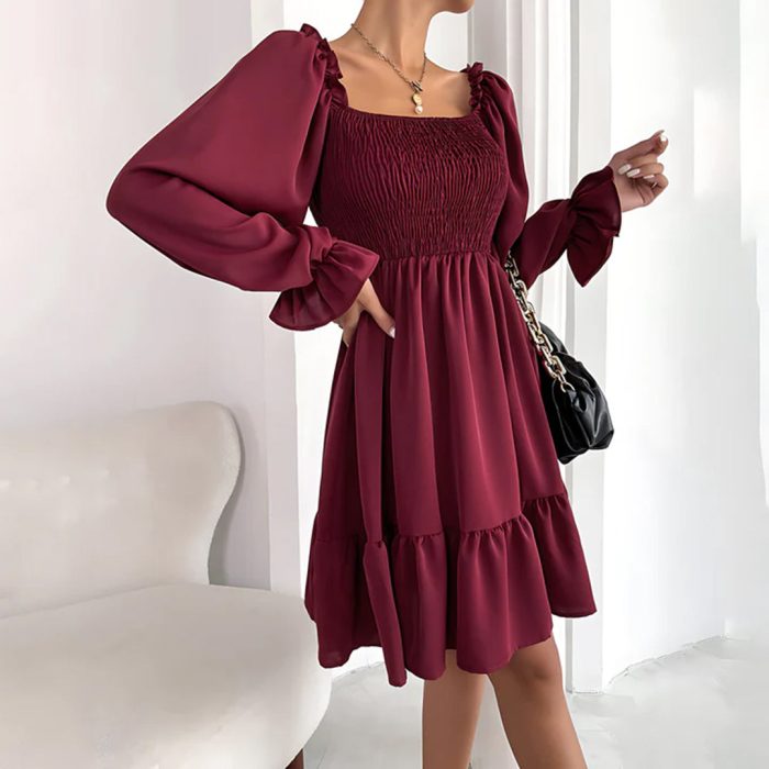 Sibylle™ – Robe Femme Longue Élégante à Volants Légère pour Festivals-4