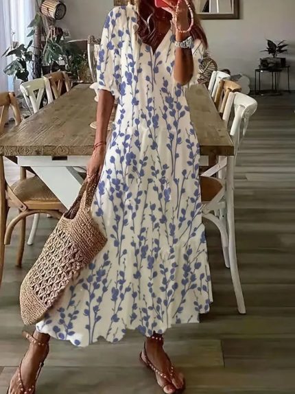 Variant image for MonVie™ – Robe d'Été Femme Chic Longue en Coton Léger et Respirant-7