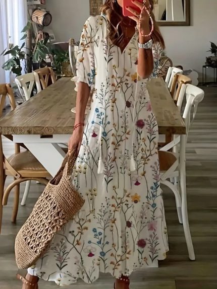 Variant image for MonVie™ – Robe d'Été Femme Chic Longue en Coton Léger et Respirant-1