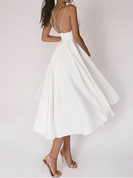 Charline™ – Robe de Soirée Longue Élégante Col en V pour Femmes Sophistiquées-1