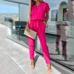 Variant image for JuliaStyle™ – Combinaison Femme Chic à Manches Courtes Élégante et Polyvalente-1