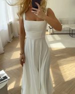 BelleRue™ – Robe Femme Longue en Mousseline de Soie Élégante et Aérée-3