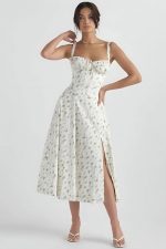 FleurÉlégante™ – Robe d'Été Femme Chic à Bretelles Imprimé Floral-2