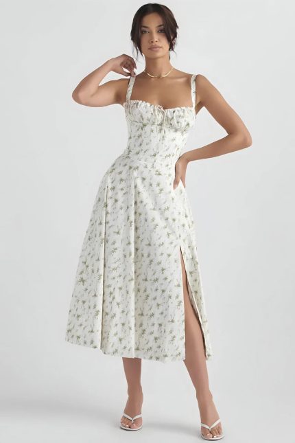 FleurÉlégante™ – Robe d'Été Femme Chic à Bretelles Imprimé Floral-2