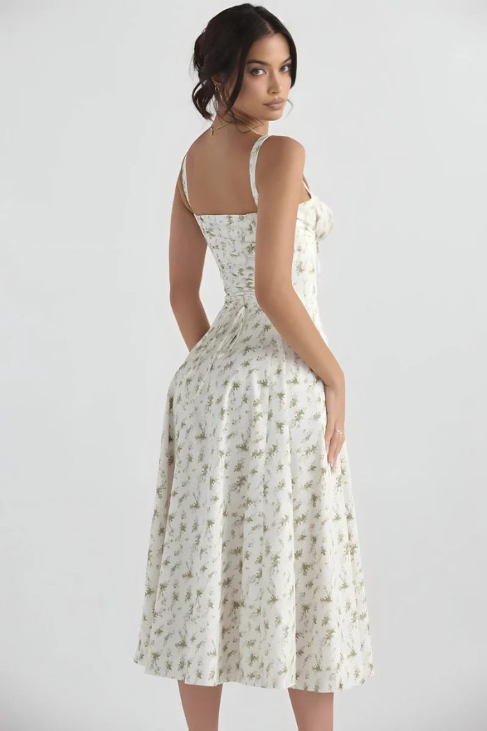 FleurÉlégante™ – Robe d'Été Femme Chic à Bretelles Imprimé Floral-3
