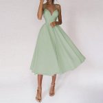 Variant image for Elegancewear™ – Robe Femme Longue Élégante Col en V Design Sans Dos-4