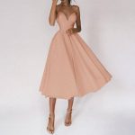 Variant image for Elegancewear™ – Robe Femme Longue Élégante Col en V Design Sans Dos-3