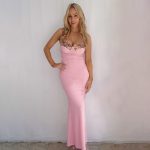 Isabella™ – Robe Longue Femme Élégante avec Broderie Florale Ajustable-4