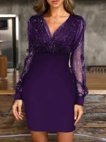 ÉléganceFemme™ – Robe Femme Longue au Col en V Élégante avec Détails Sophistiqués-2