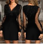 ÉléganceFemme™ – Robe Femme Longue au Col en V Élégante avec Détails Sophistiqués-6
