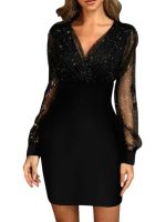 ÉléganceFemme™ – Robe Femme Longue au Col en V Élégante avec Détails Sophistiqués-4