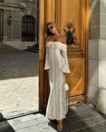 Variant image for ÉléganceFemme™ – Robe Longue Femme Été Confortable avec Détails en Dentelle-1