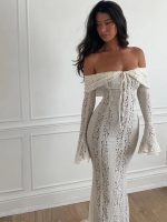 ÉléganceFemme™ – Robe Longue Femme Été Confortable avec Détails en Dentelle-2