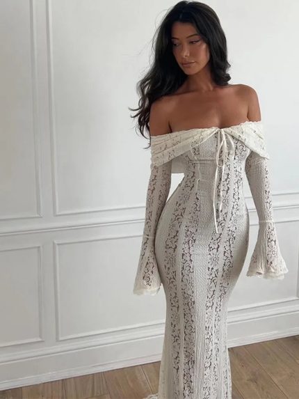 ÉléganceFemme™ – Robe Longue Femme Été Confortable avec Détails en Dentelle-2
