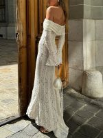 ÉléganceFemme™ – Robe Longue Femme Été Confortable avec Détails en Dentelle-4