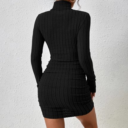 ÉléganceTricot™ – Robe Longue Femme Confortable et Élégante en Tricot-2