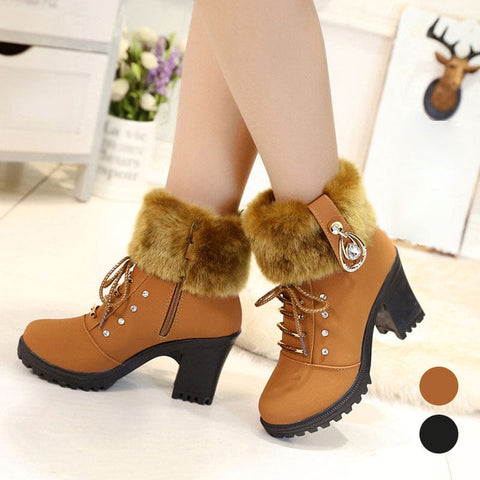 Glamora - Bottines Fourrées Élégance et Chaleur pour Vos Hivers