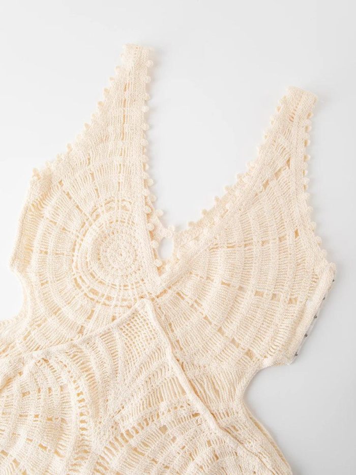 Calypso™ – Robe D'Été Longue Femme Élégante en Crochet Légère et Chic-4