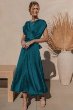 Claire™ – Robe Midi Femme Chic en Soie Élégante et Confortable-1