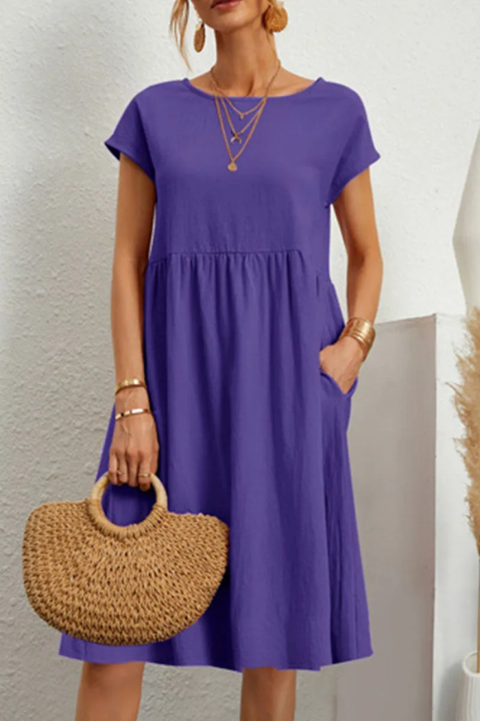 Variant image for Melanique™ – Robe Décontractée Femme Élégante avec Détails Patchwork-46