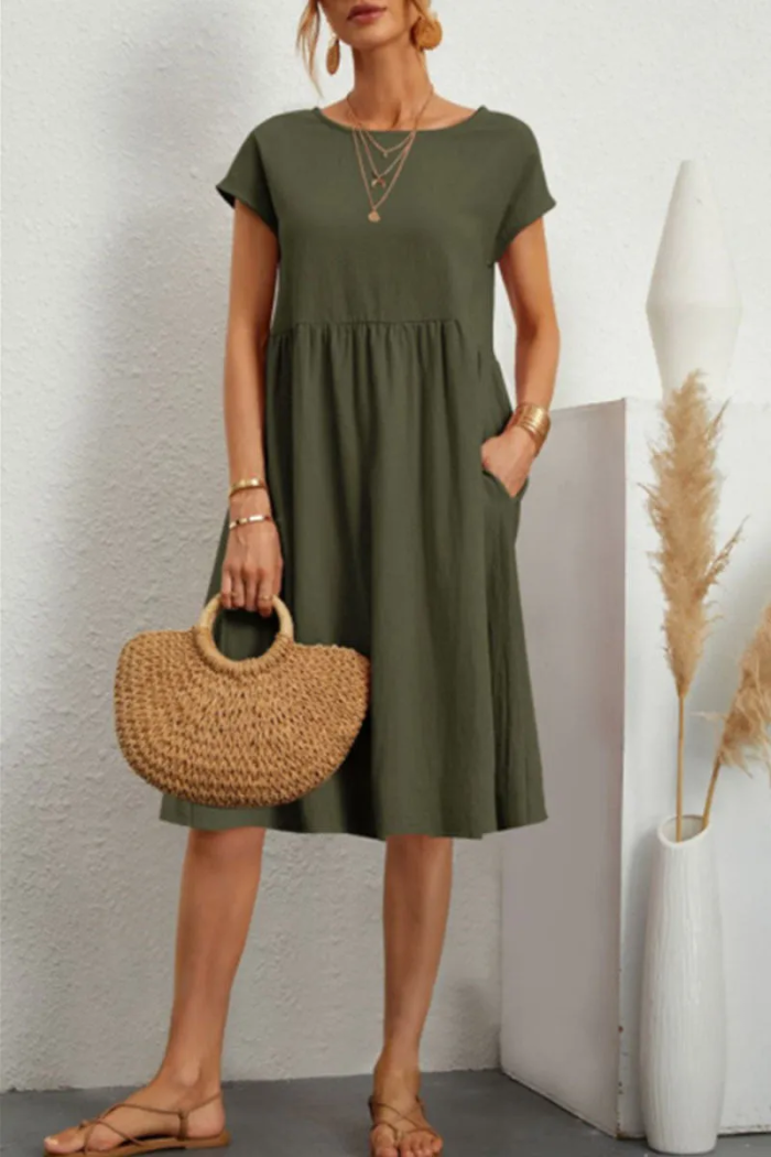 Variant image for Melanique™ – Robe Décontractée Femme Élégante avec Détails Patchwork-51