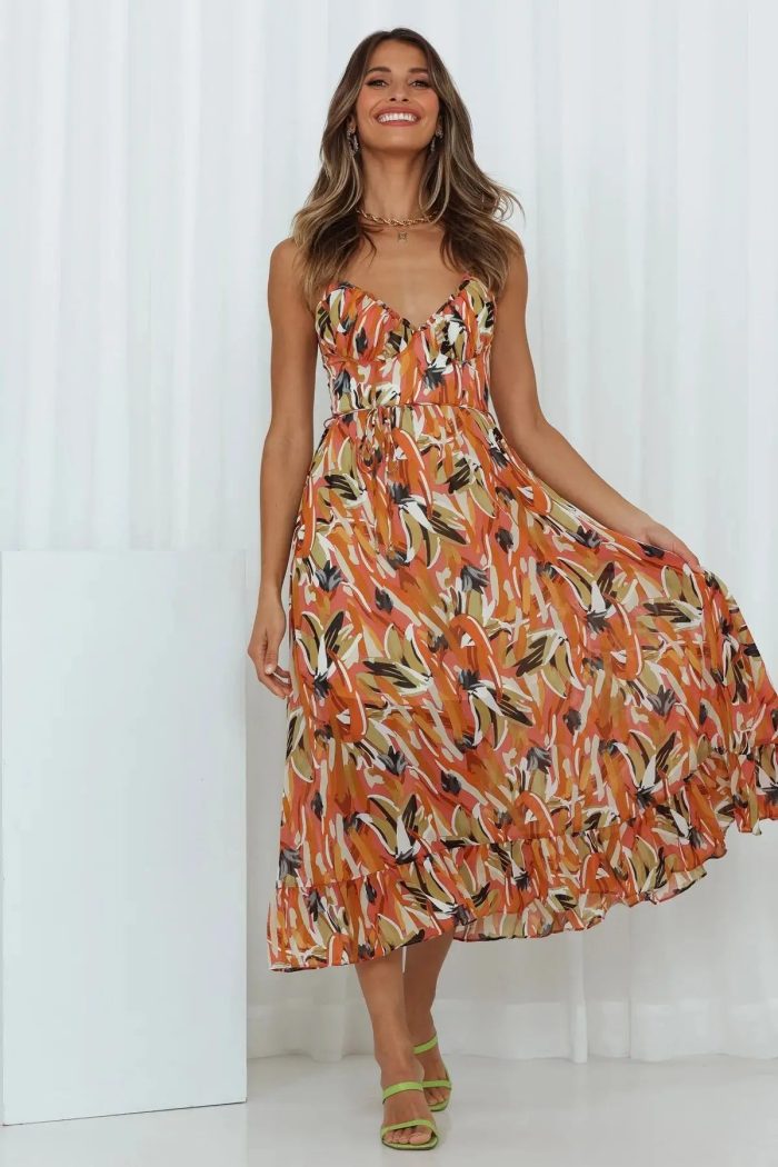 Variant image for Malinda™ – Robe Longue Femme Élégante Imprimée Confortable et Fluide-9