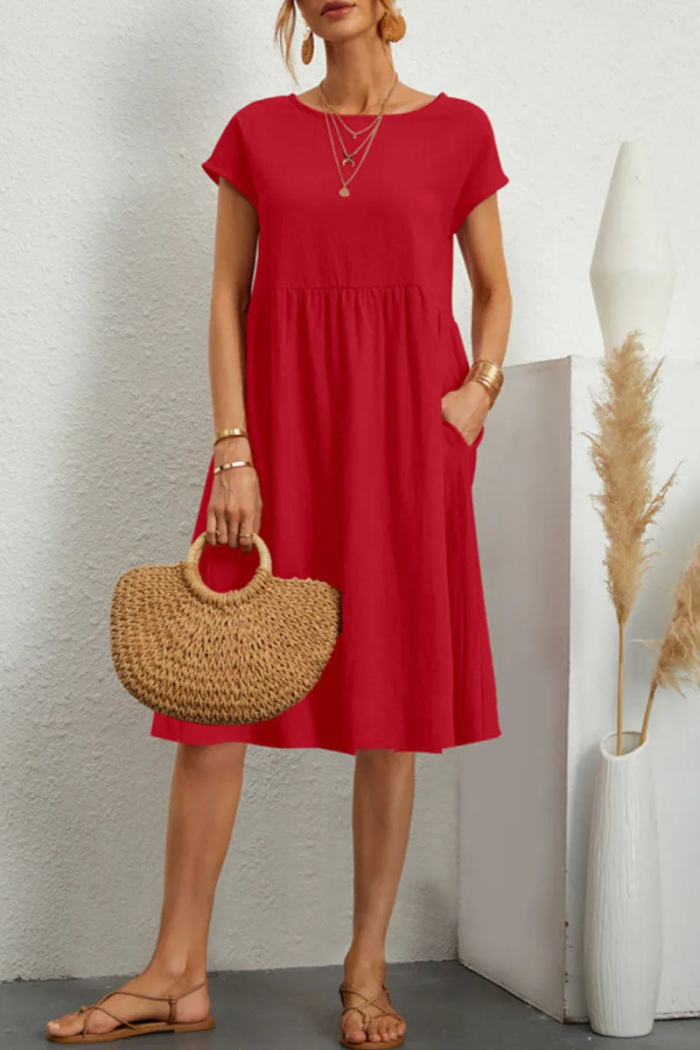 Variant image for Melanique™ – Robe Décontractée Femme Élégante avec Détails Patchwork-31