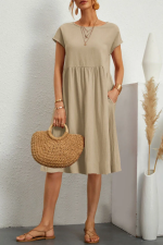 Variant image for Melanique™ – Robe Décontractée Femme Élégante avec Détails Patchwork-36