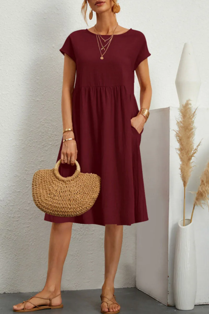Variant image for Melanique™ – Robe Décontractée Femme Élégante avec Détails Patchwork-41